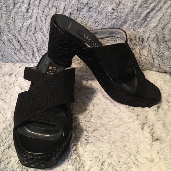 Stuart Weizmann Straw Heels - Picture 1 of 8